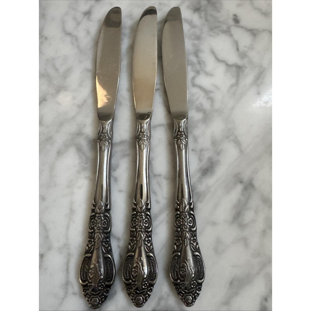 SPRINGTIME 1 Butter Knife Stainless Steel Flatware Japan floral vintage